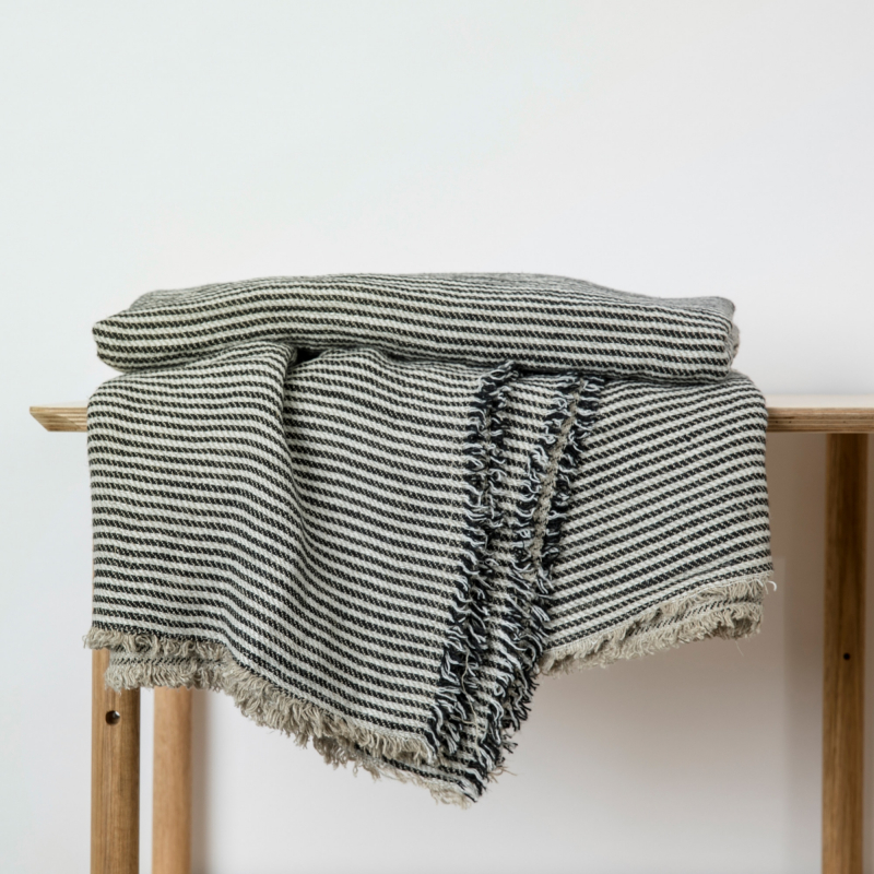 Ellis stripe linen throw from Monsoon Living Newcastle