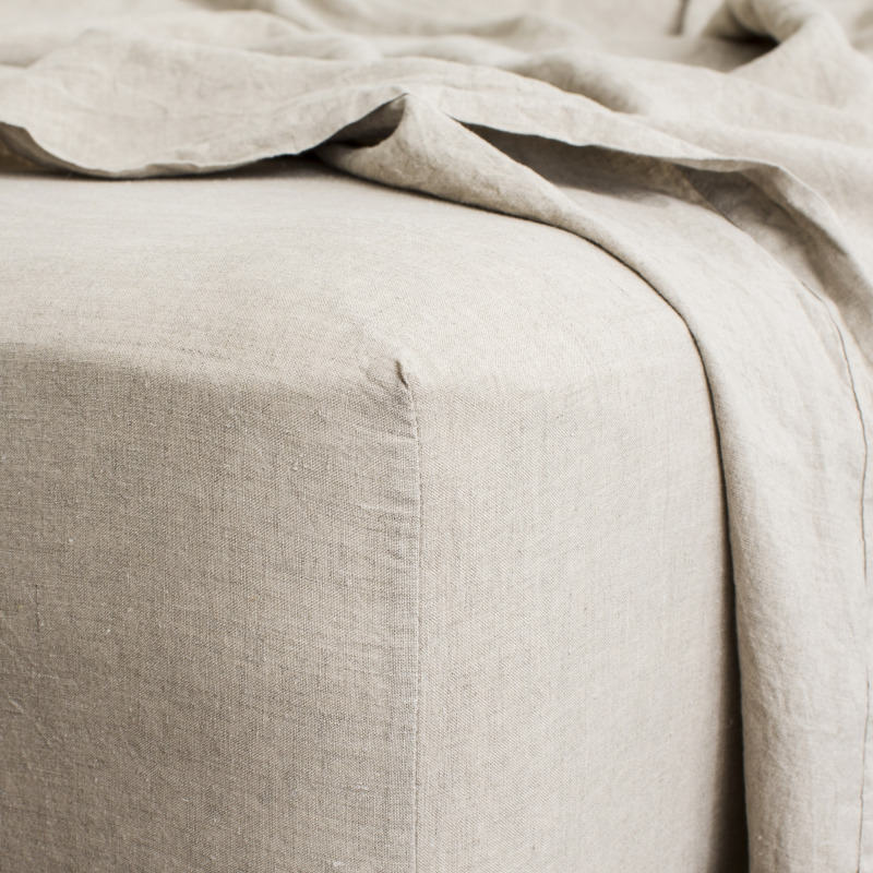 Natural fitted sheet detail from Monsoon Living Newcastle