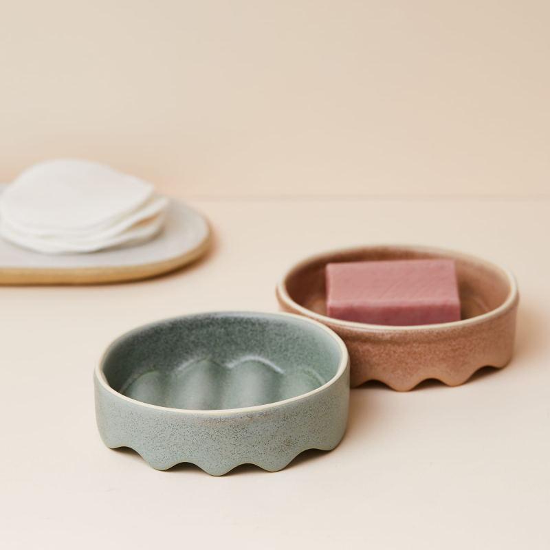 Handmade ceramic soap dishes from Monsoon Living Newcastle