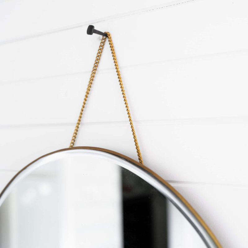 Brass chain detail on our porthole mirror from Monsoon Living Newcastle