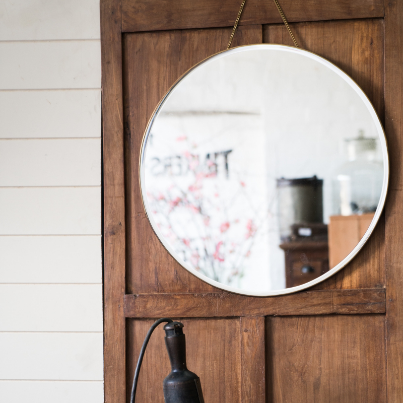 Brass porthole mirror from Monsoon Living Newcastle