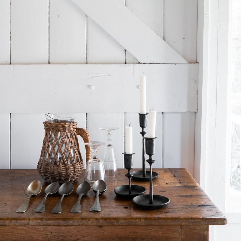 Trio of candlesticks on the table from Monsoon Living