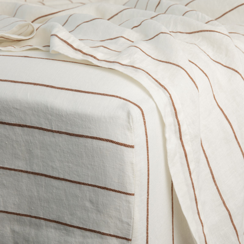 Cedar stripe fitted sheet from Monsoon Living Newcastle