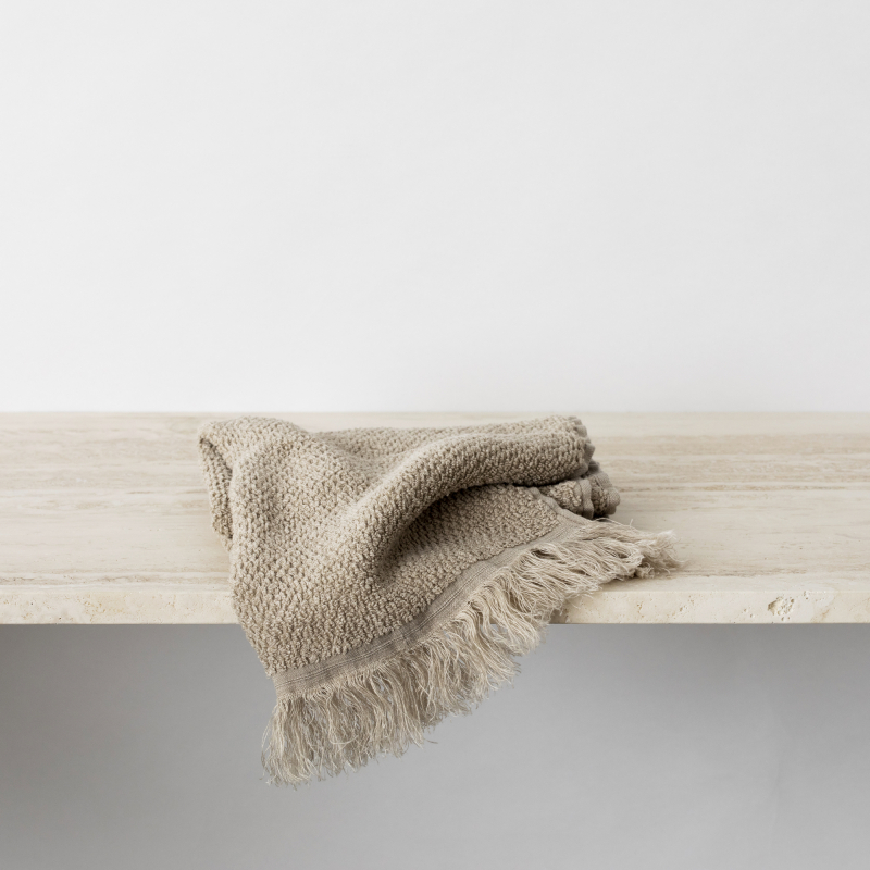 Natural linen hand towel from Monsoon Living Newcastle