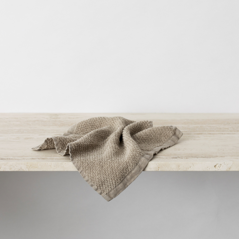 Natural linen wash cloth from Monsoon Living Newcastle