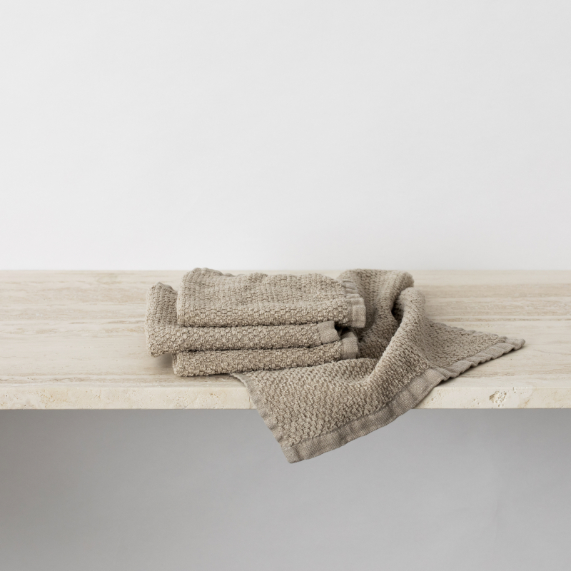 Natural linen wash cloth from Monsoon Living Newcastle