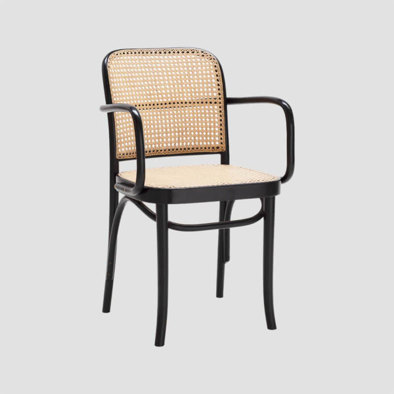 Hoffmann Chair with handwoven cane back and seat