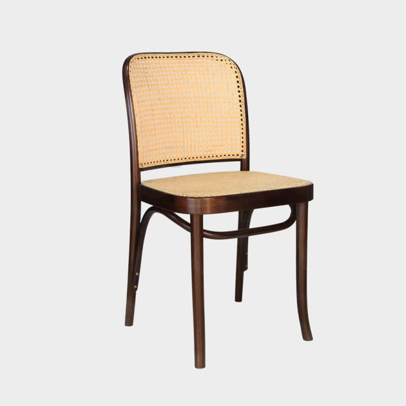 Hoffmann Chair with handwoven cane back and seat